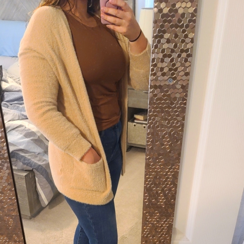 NWOT Express fuzzy cardigan/sweater